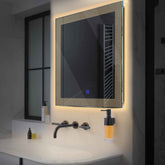 LED Spiegel Quadratisch | Touch-Schalter | Warmweißes Licht - Reyze Seria Simetria Model 4